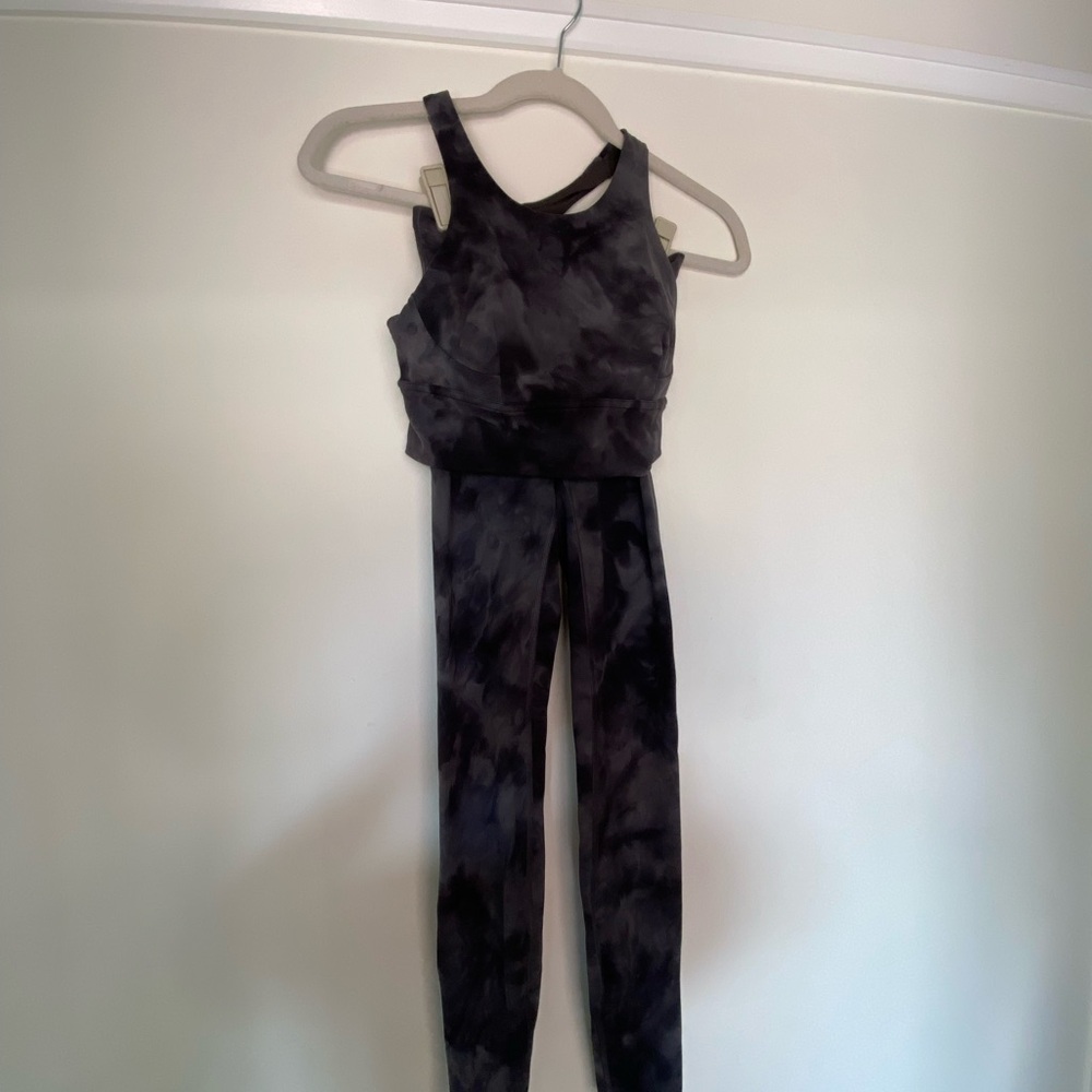 lululemon athletica Black Tie-Dye Jumpsuit Romper
